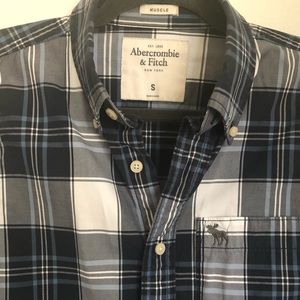 Abercrombie & Fitch Blue Plaid Size s
